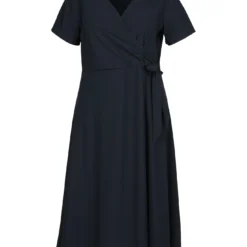 Robe Portefeuille Unie En Matière Travelwear -Promos Robe Divine Magasin 04155a30910542dacfe15090f491c95ccf733fdd 8VR231801 19 1 1