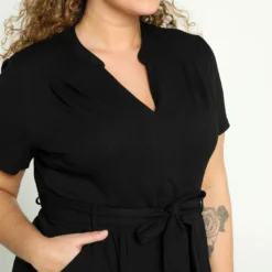 Robe Unie Mi-longue Avec Ceinture -Promos Robe Divine Magasin 0808dff36beae67b49bc2bd2aae24a4aefdd1cf6 9VM122702 69 2 3