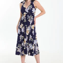 Longue Robe Portefeuille à Imprimé Floral -Promos Robe Divine Magasin 086fb60b664049ccfef161894febf2913343f39d 76R332011 19 2 7