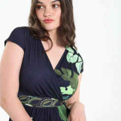 Robe Longue Imprimé Feuilles Tropicales -Promos Robe Divine Magasin 0e007218a8accaf76db9b2937e7873c932548c7a 76M332308 120 2 4