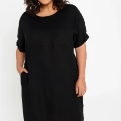 Robe Longue Unie En Lin