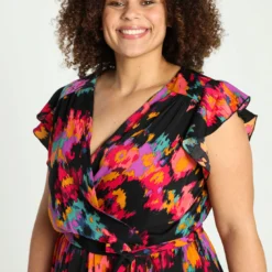 Robe Cache-cœur Longue à Motif Graphique -Promos Robe Divine Magasin 15e32a48416a08f6dba998cbab161c85e1afa227 9YR222901 69 2 3