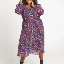 Robe Longue Avec Voile à Motif Fleuri Et Smocks -Promos Robe Divine Magasin 17cfa05e04d77c8ac6773c05a06915f9a433b90f 9YR242801 18 2 8