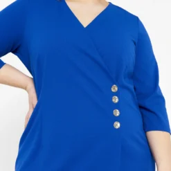 Robe Portefeuille Courte Et Unie -Promos Robe Divine Magasin 1a914e45c12b472b57abad8490f95f3df456a2e7 9VM122701 130 2 5