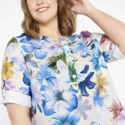 Robe En Lin à Motif Floral -Promos Robe Divine Magasin 1b197d66ef428352afad56d94d792d0d65408ce0 9YR132302 78 2 6