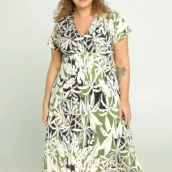 Robe Mi-longue à Motif Floral