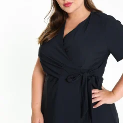 Robe Portefeuille Unie En Matière Travelwear -Promos Robe Divine Magasin 315720bde6e66c8476d4fab47f9ea02a3339db3c 8VR231801 19 2 3