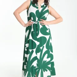 Robe Longue Imprimé Grandes Fleurs