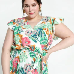 Robe Longue Portefeuille à Volants -Promos Robe Divine Magasin 327e1a4eb16296047a2be2b9fec48f000c704208 9YR222903 33 2 3