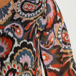 Robe Mi-longue Plissée à Imprimé Cachemire -Promos Robe Divine Magasin 34e91b57bc66a3095cfb394f2f0c8264dd7e8cf5 9YR132801 65 2 5