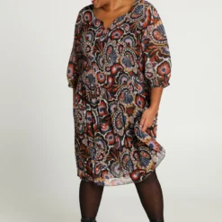 Robe Mi-longue Plissée à Imprimé Cachemire -Promos Robe Divine Magasin 353f187020b6f8100a62f511b98097832a6c39b4 9YR132801 65 2 7