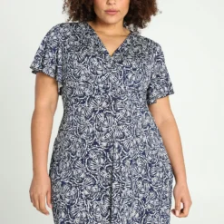 Robe Courte Cache-cœur En Maille Gomme