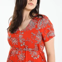 Robe Longue à Imprimé Cachemire -Promos Robe Divine Magasin 364c5e35bfe43e569b5d21843dccde38a0258216 76R332008 28 2 4