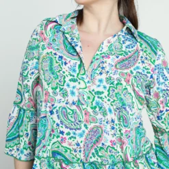 Robe Courte à Volants Avec Imprimé Cachemire -Promos Robe Divine Magasin 36de06282a8d0020a22dc5dc0b4d9e1fd7f82c46 9YR132902 39 2 3