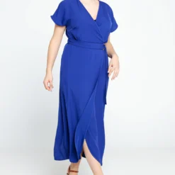 Robe Mi-longue Portefeuille Unie -Promos Robe Divine Magasin 38324a8aacb8c27298a077981c90025da3b2ccac 96R131803 82 2 8