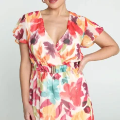 Robe Mi-longue Motif Aquarelle -Promos Robe Divine Magasin 391c2b59817688cb805ecb797caed88266132076 96R332713 65 2 3