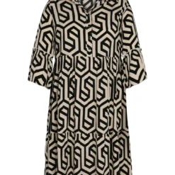 Robe En Viscose à Imprimé Géométrique -Promos Robe Divine Magasin 39c5148d17be8113eae262057699b4bf3a74ac1a 9YR132206 69 1 1