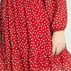 Robe Courte à Petits Cœurs Avec Voile Et Smock à La Taille -Promos Robe Divine Magasin 4040049fa045d2fa21021cd947a78d61d01b9cd1 9YR142880 119 2 4