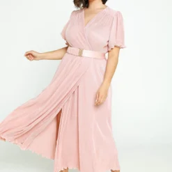 Robe Longue Unie Plissée -Promos Robe Divine Magasin 43193eaf897e654070b2458cc82c3e9620208244 9YR221401 20 2 8