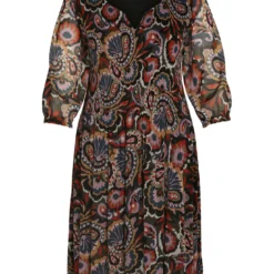 Robe Mi-longue Plissée à Imprimé Cachemire -Promos Robe Divine Magasin 46ceb1680bfedd0f0d8d868e1742dd629399370e 9YR132801 65 1 1