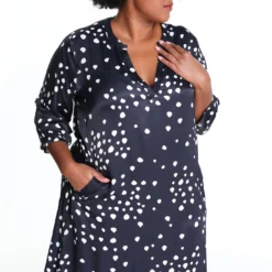 Robe Courte à Pois En Viscose