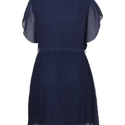 Robe Courte Plissée Unie Avec Col Portefeuille -Promos Robe Divine Magasin 4ea025512405f990a2e51a82f3262ecaca6b4322 7YR121901 19 1 2