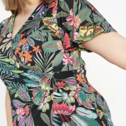 Robe Genoux à Motif Floral -Promos Robe Divine Magasin 532272733afc3ea576594d76b263c1aeea9a8c74 9YR122403 65 2 4