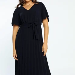 Robe Longue Plissée Unie