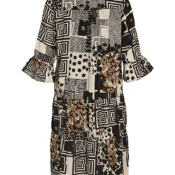 Robe à Manches évasées Et Imprimé Graphique -Promos Robe Divine Magasin 5dabf4c2cad88b2880875bc82611b0bd793879f0 96R322804 147 1 2