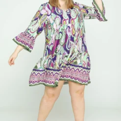 Robe En Viscose à Imprimé Cachemire Avec Bijoux -Promos Robe Divine Magasin 665b9e811c9b742c7b32081b6dde9622cb7e9d07 9YR132205 18 2 7