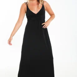 Longue Robe Portefeuille Unie