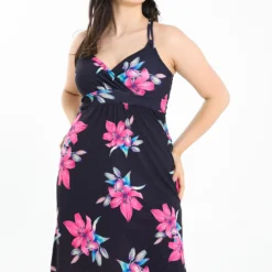 Robe Portefeuille Courte à Imprimé Floral