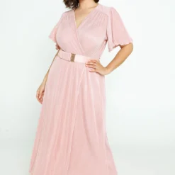 Robe Longue Unie Plissée