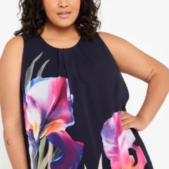 Robe En Voile à Motif Floral -Promos Robe Divine Magasin 7fec52336f3735babdac723af3578bb013a33994 9YR112860 19 2 5