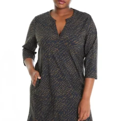 Robe Courte En Matière Travelwear à Motif Peau De Bête