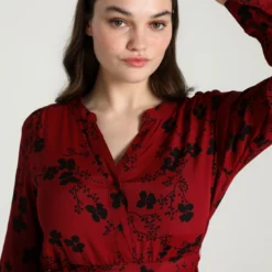 Robe Chemise Longue En Viscose à Motif Floral Avec Boutons -Promos Robe Divine Magasin 8230aef28552811d8b85e932da240b812b09e9c2 96R132801 29 2 4