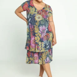 Robe à Motif Floral En Gaze De Coton -Promos Robe Divine Magasin 82643f913140c30417911e63faf566a68d6515bc 9YR222301 15 2 7