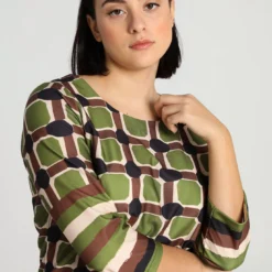 Robe Courte à Carreaux Graphiques -Promos Robe Divine Magasin 840edcf3b59fa67a141dc537ff98f4fe736dc8f1 96M322701 121 2 3