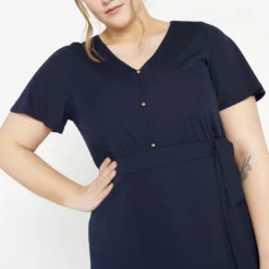 Robe Portefeuille Longue Unie -Promos Robe Divine Magasin 9611542264acd81d774a8b48448c90916cc4a856 9VM131702 19 2 5