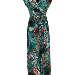 Robe Longue Portefeuille Motif Jungle