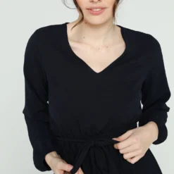 Robe Longue Unie Et Plissée Avec Ceinture -Promos Robe Divine Magasin 9811a83c7383677a6f6ec92af646f5bafa36ffa9 96R131802 19 2 3