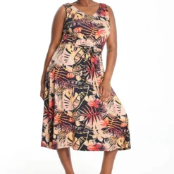 Robe Maille Froide Imprimé Jungle -Promos Robe Divine Magasin 9a0fdcee9ca3360b4c319d825b3adb6cd716401e 7YR212401 65 2 6