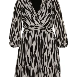 Robe Courte à Motifs Géométriques Avec Smock à La Taille Et Volants -Promos Robe Divine Magasin 9b608a644bde09c8d9622e01c3da630707d7c76a 9YR142801 69 1 1