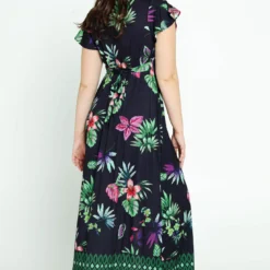 Robe Longue à Motif Floral Effet Broderie -Promos Robe Divine Magasin 9e31bc48c274e696af860932d23770b0bc19d799 96M332310 39 2 2