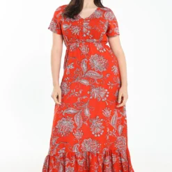 Robe Longue à Imprimé Cachemire