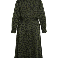 Robe Mi-longue à Motif Peau De Bête Et Boutons Décoratifs -Promos Robe Divine Magasin a2e3f49b82a701145ed477285a38eeb3586aad12 8VR132702 37 1 2