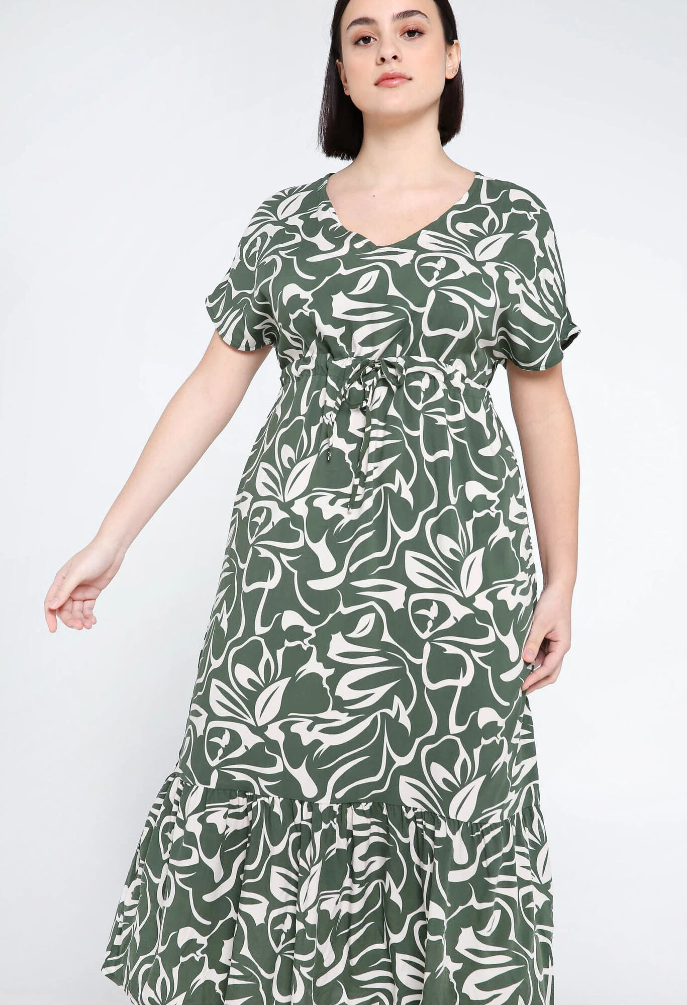 Robe Longue à Imprimé Graphique