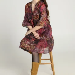 Robe évasée à Imprimé Floral -Promos Robe Divine Magasin afe8443308d30cbae869cafde2b598134dd99244 96R322802 18 2 7