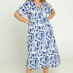 Robe Portefeuille à Motif Graphique -Promos Robe Divine Magasin b107a6066fd39d66dcba7178b12231891415d7b0 9VM332301 130 2 8