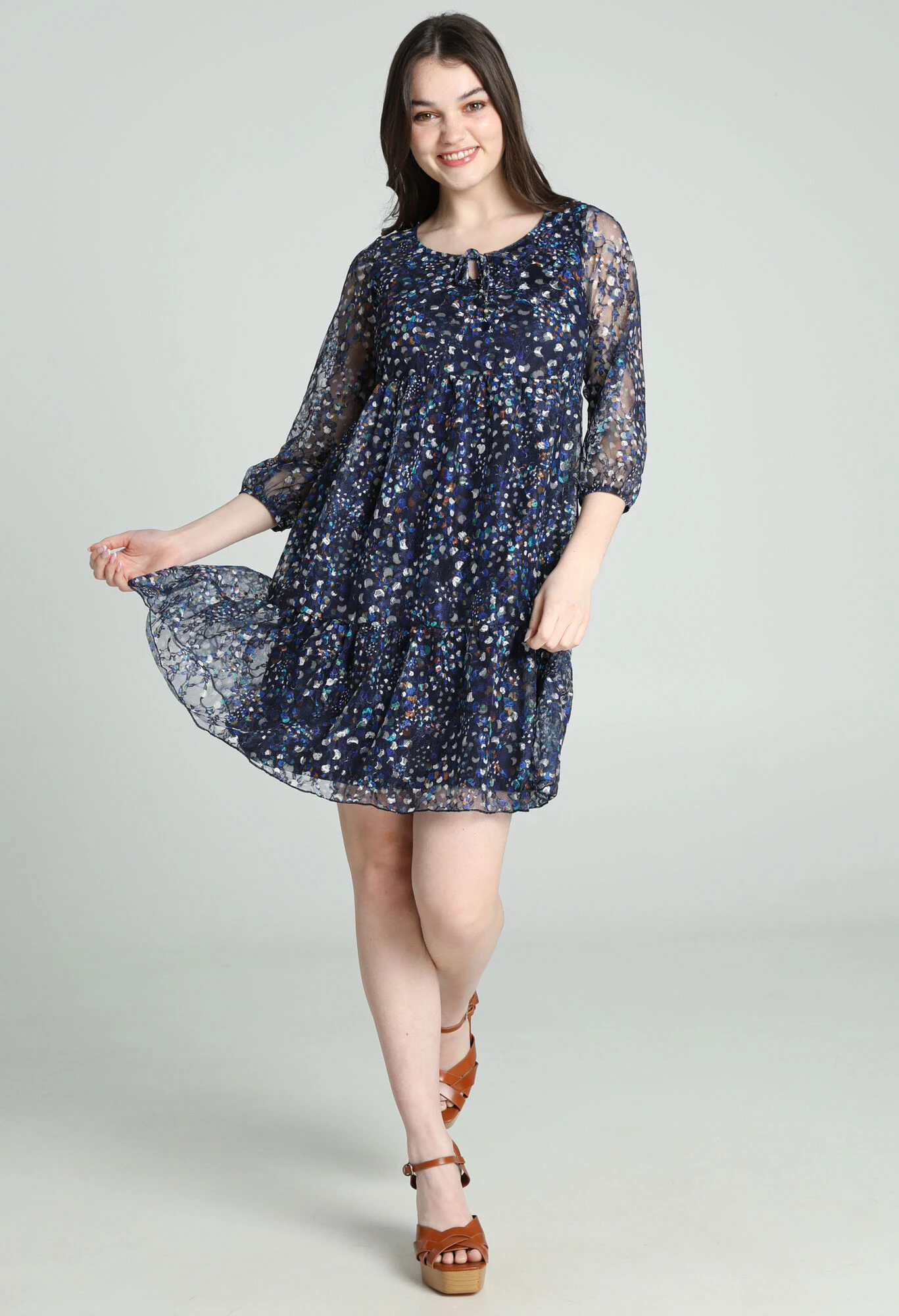 Robe à Volants Imprimé à Pois 9 Robe à Volants Imprimé à Pois – Image 7